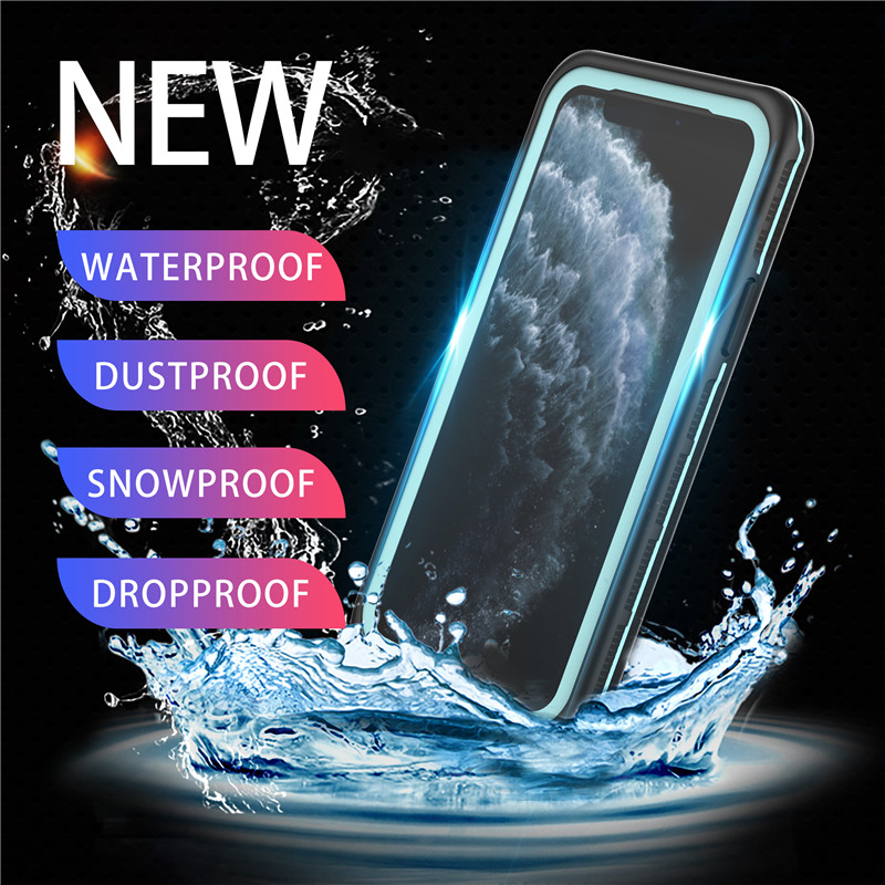 Phụ kiện điện thoại di động chống nước túi chống nước cho ốp lưng điện thoại cho iphone 11 pro (màu xanh) có nắp lưng màu chắc chắn