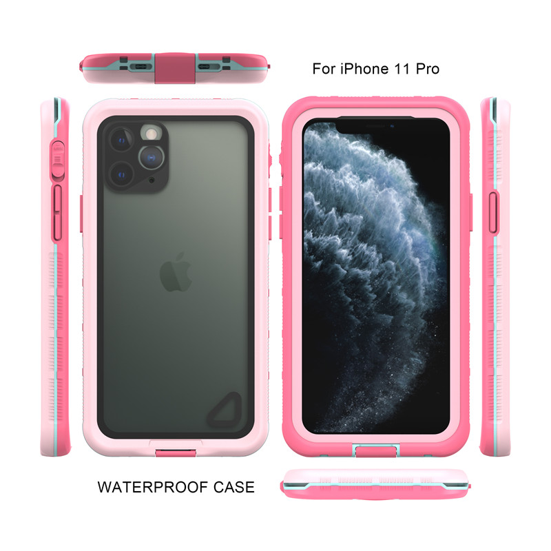 Ốp lưng Iphone 11 pro có thể thay thế ví điện thoại chống nước tốt nhất cho iPhone 11 pro (màu hồng) với nắp lưng trong suốt