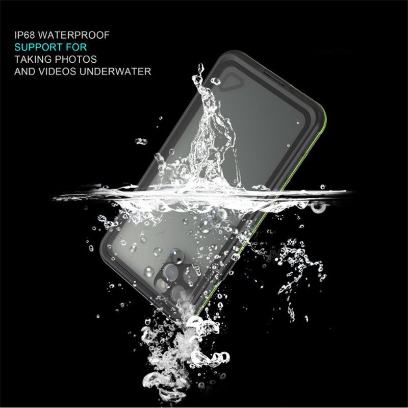 Ốp lưng điện thoại chống nước cho nước bơi iphone 11 pro max case điện thoại cứu sinh (màu đen) có nắp lưng trong suốt