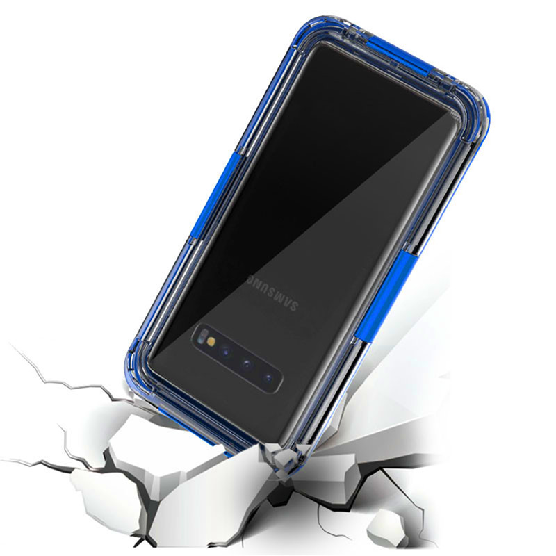 Bảo vệ điện thoại dưới nước Vỏ điện thoại chống cháy tốt nhất cho Samsung S10 (Xanh dương)