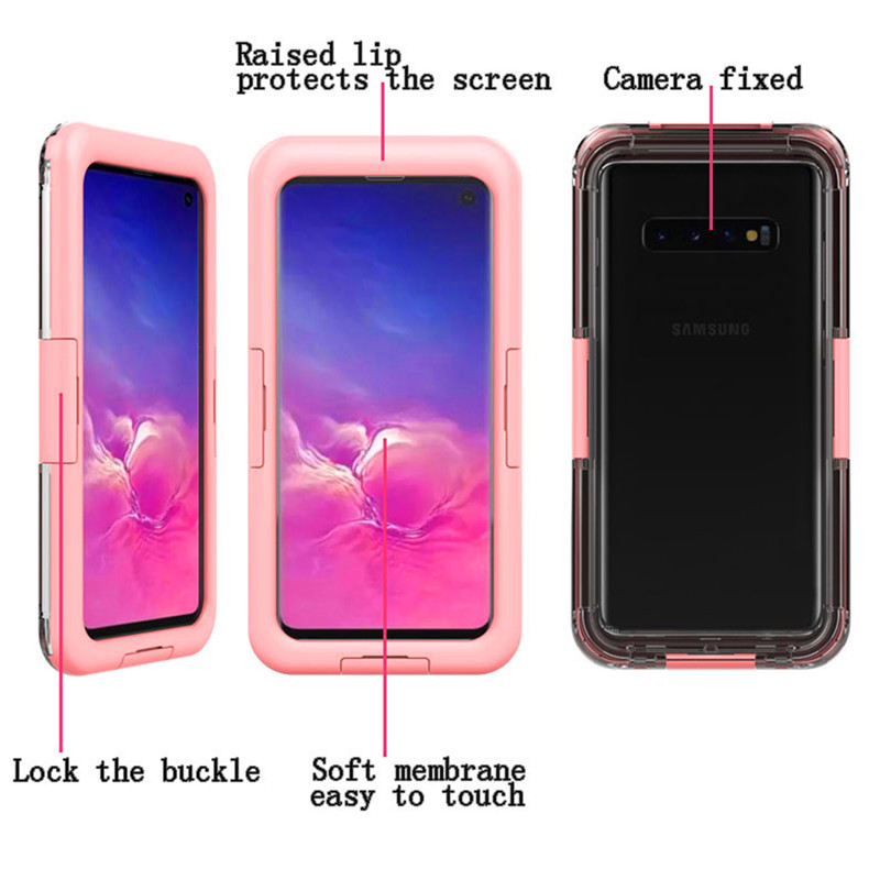 Ốp lưng điện thoại chống nước giá rẻ mới cho Samsung S10 (Hồng)