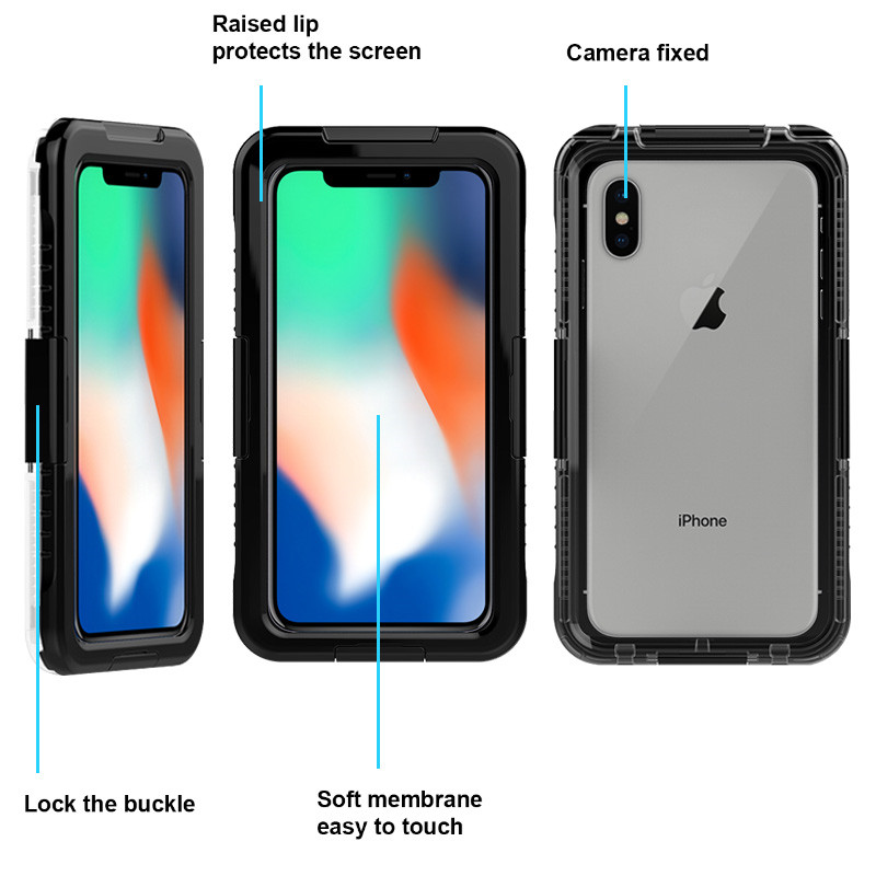 Ốp lưng chống nước Apple iphone XS Max để bơi (Đen)