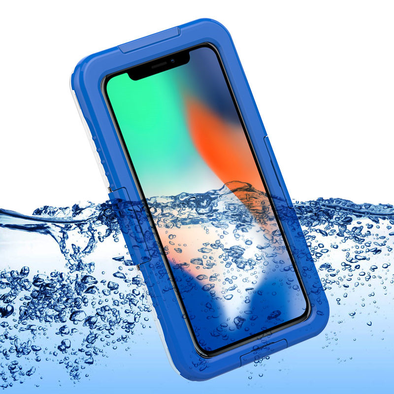 Ốp lưng điện thoại chống nước iphone XS Max ốp lưng di động chống nước ốp lưng (Blue)