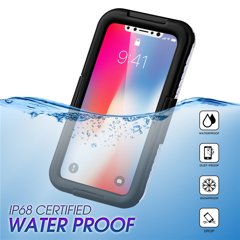 Ốp lưng chống nước iphone XS vỏ chống nước Ốp lưng iphone chống sốc giá rẻ (Đen)