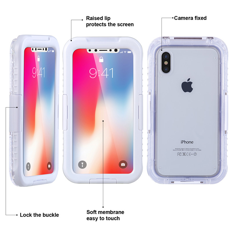 Ốp lưng chống nước và chống nước cho ốp lưng iphone chống nước cho tôi Ốp lưng camera điện thoại dưới nước cho iphone XS Trắng)