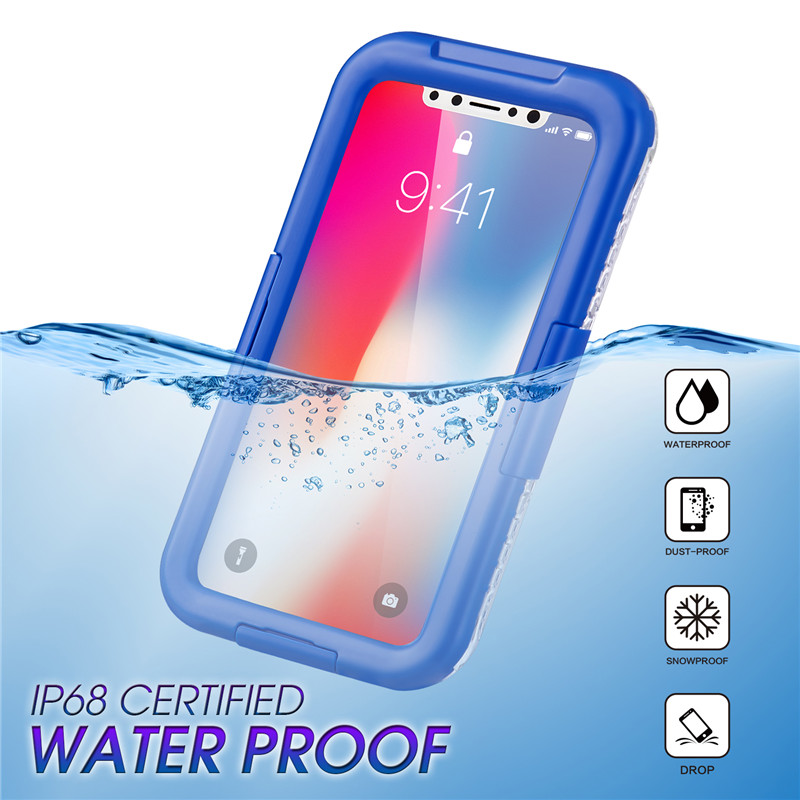 Hộp điện thoại IP68, phòng chống nước tuyệt nhất cho hợp chất lượng sông sông duy nhất của IPhone XS () Blue)